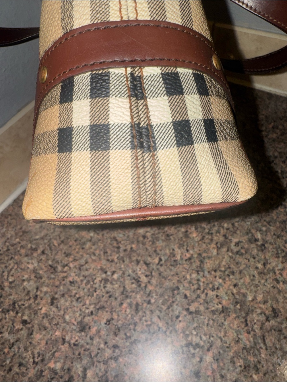 Burberry vintage Haymarket Check Mini Tote Bag ✅authentic✅ - Picture 6 of 10